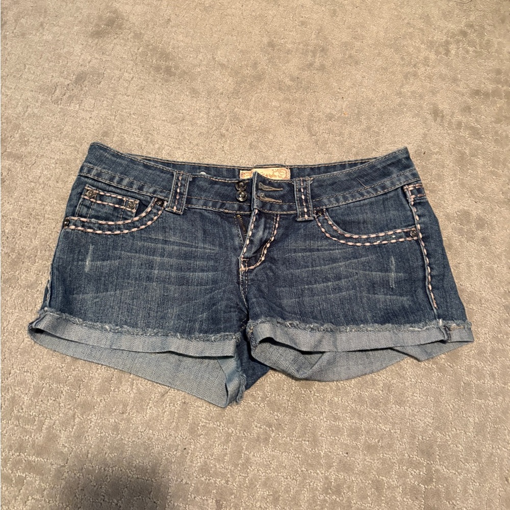 Vanilla Star Dark Blue Jean Shorts